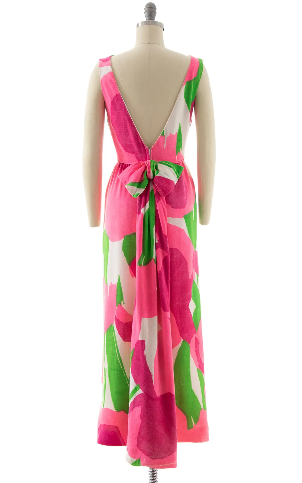 1960s Oversized Floral Maxi Dress | x-small