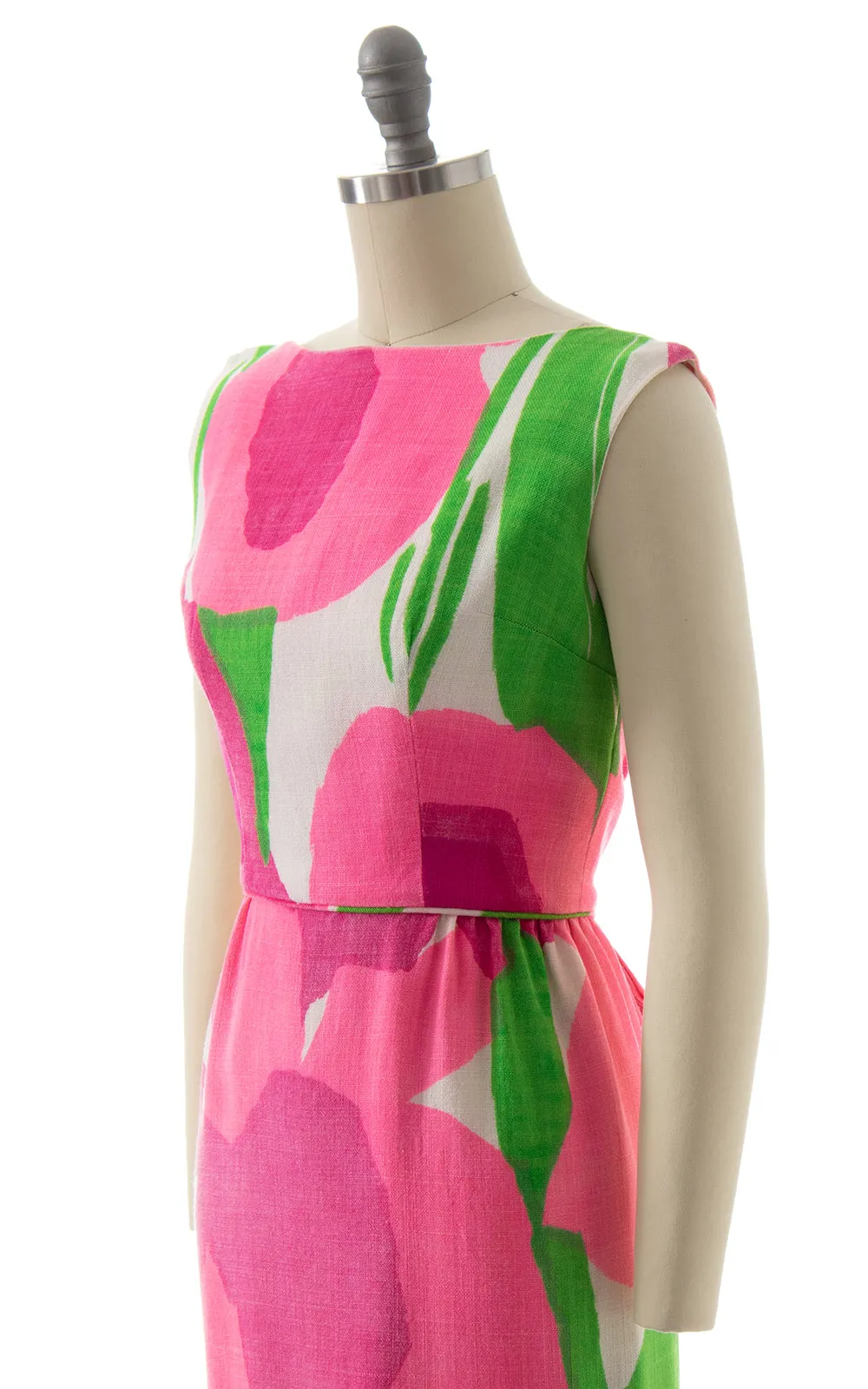 1960s Oversized Floral Maxi Dress | x-small