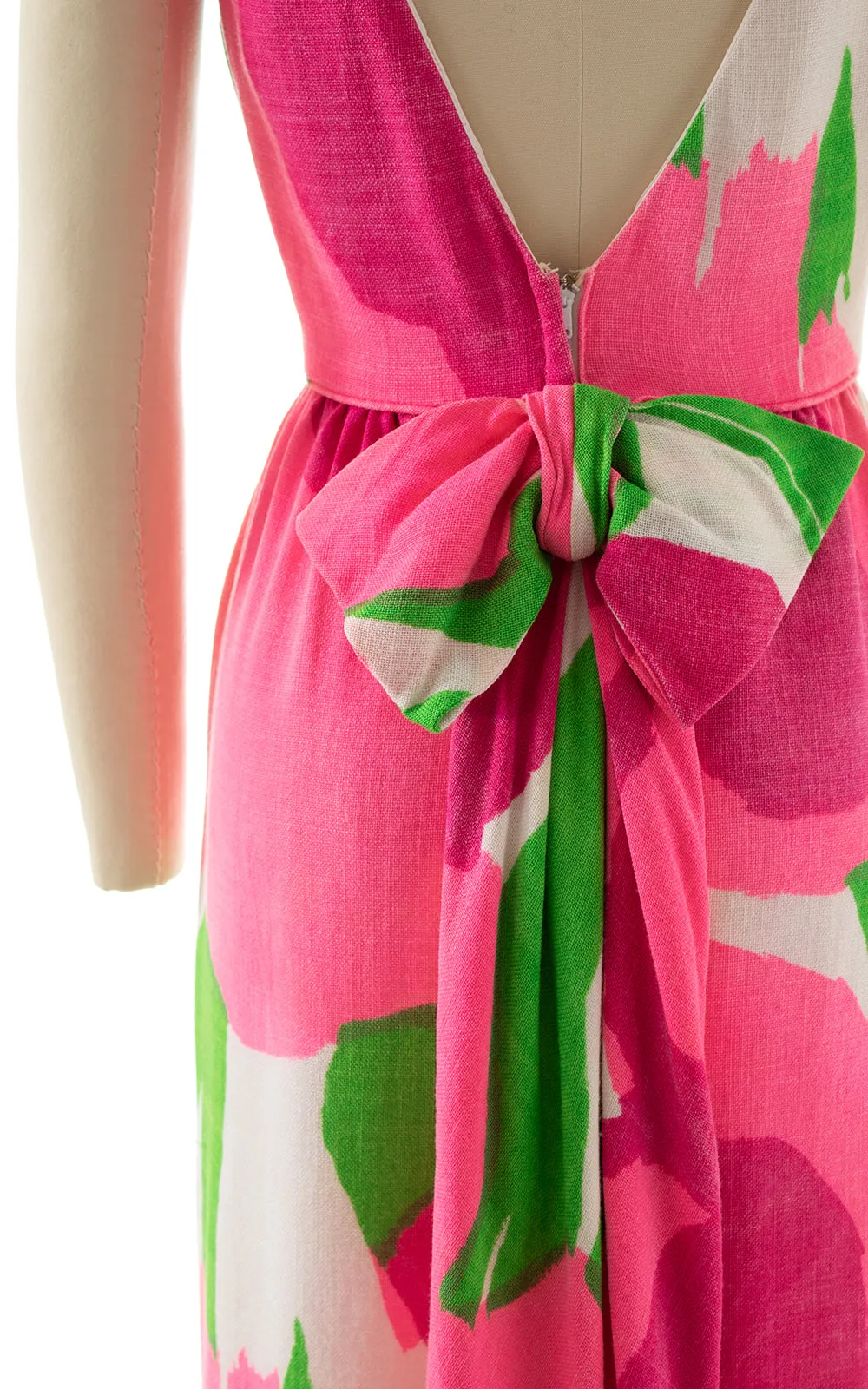 1960s Oversized Floral Maxi Dress | x-small