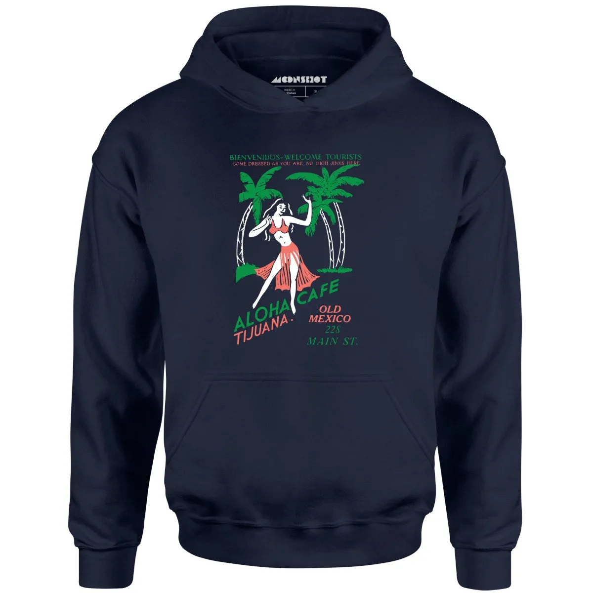 Aloha Cafe - Tijuana, Mexico - Vintage Tiki Bar - Unisex Hoodie