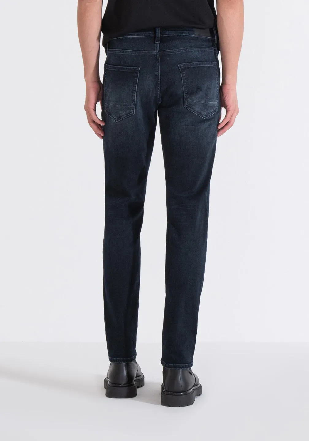 Antony Morato Men Blue Washed Comfort Tapered Fit Jeans