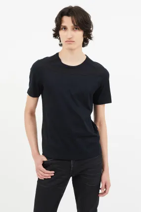Black Asymmetrical Layered T-Shirt