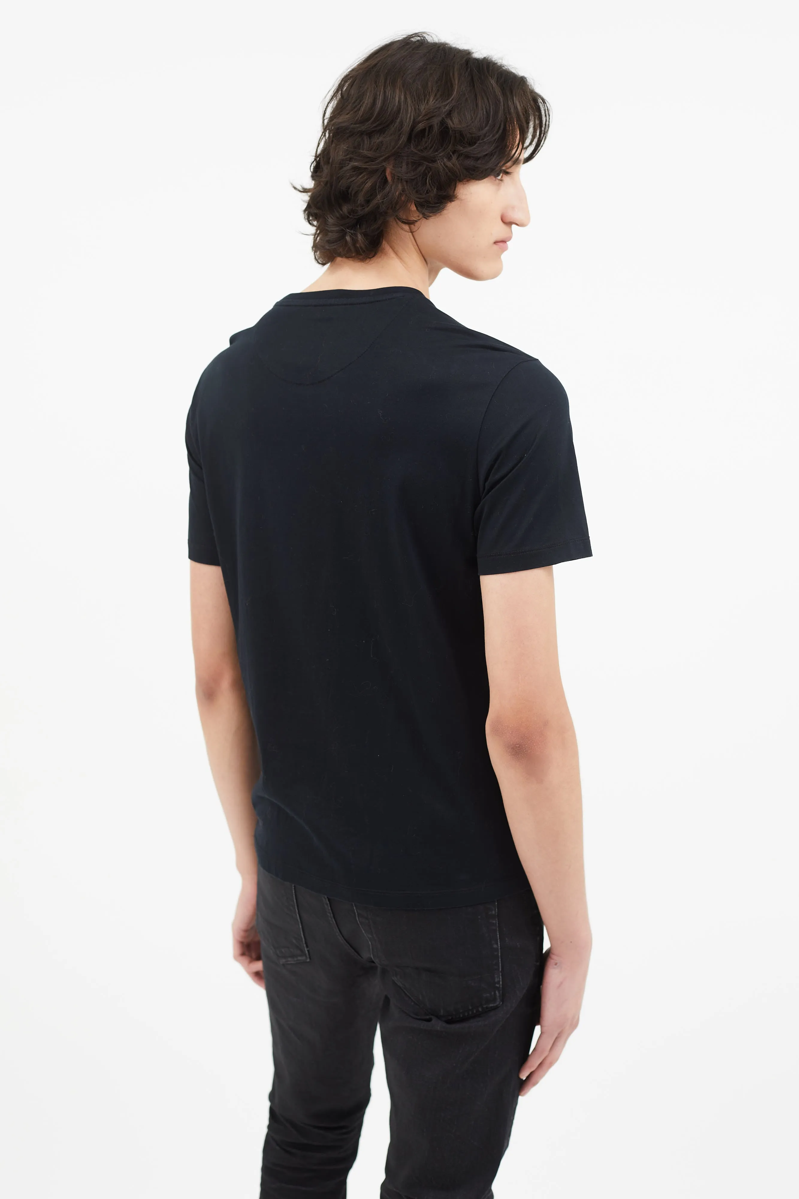 Black Asymmetrical Layered T-Shirt