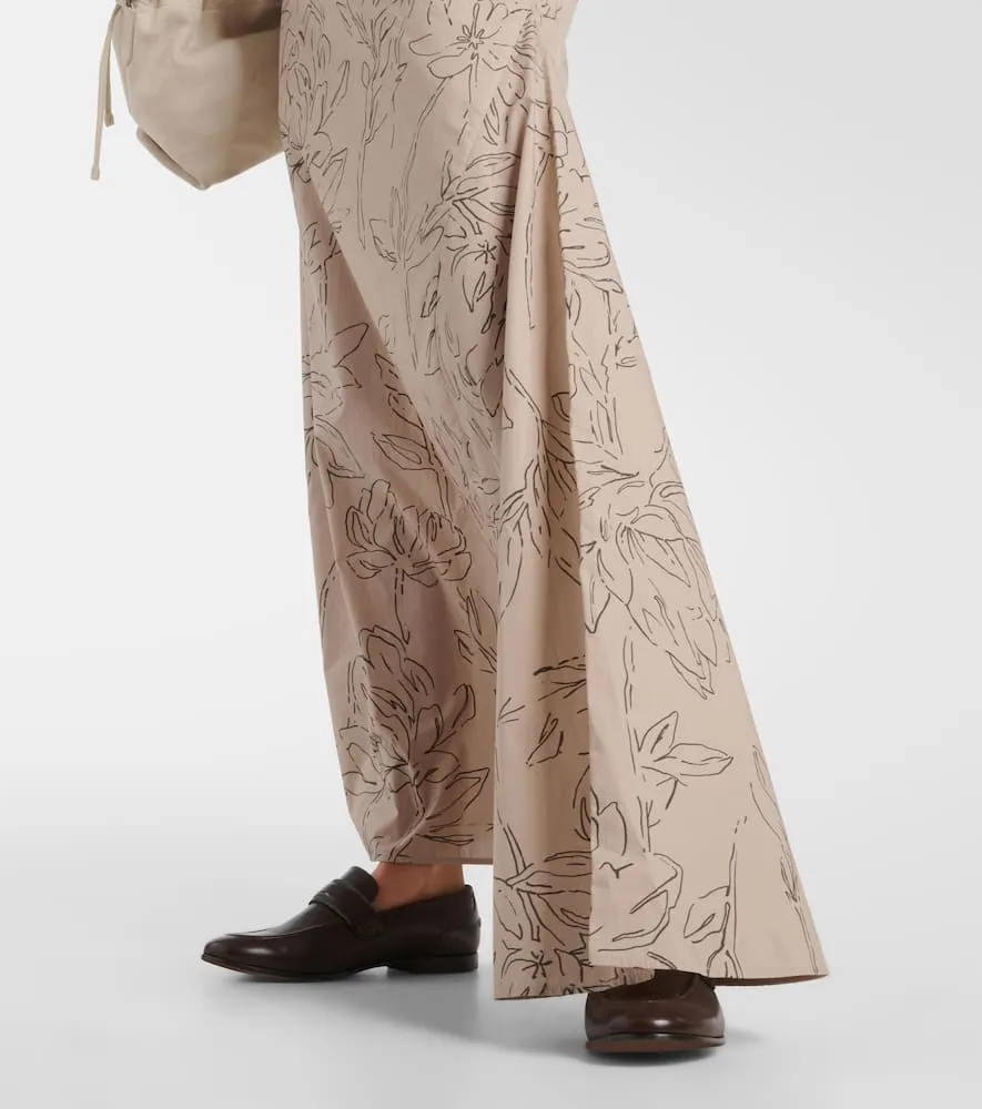 Brunello Cucinelli Floral cotton maxi dress