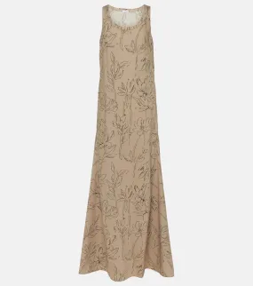 Brunello Cucinelli Floral cotton maxi dress