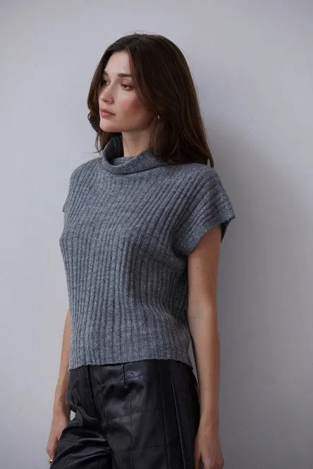 Charcoal Grey Cowl Neck Sweater
