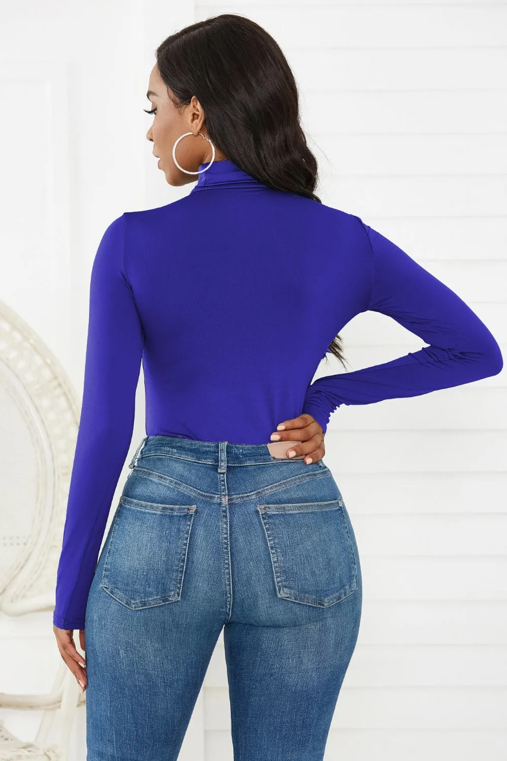 Classy Turtleneck Long Sleeve Bodysuit
