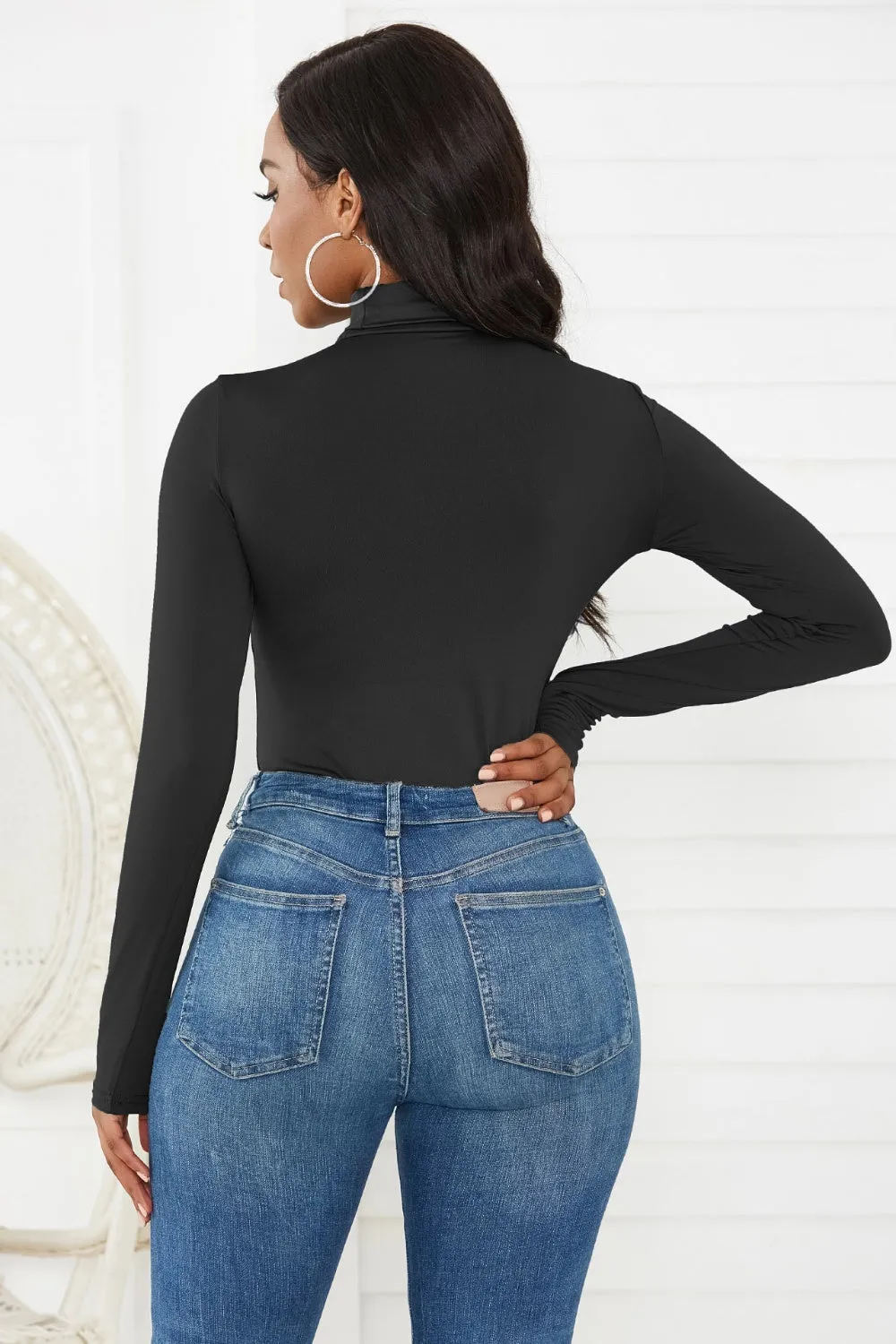 Classy Turtleneck Long Sleeve Bodysuit