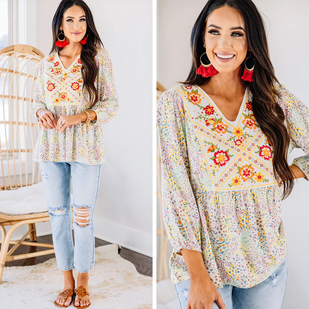 Easy On The Eyes Embroidered Top