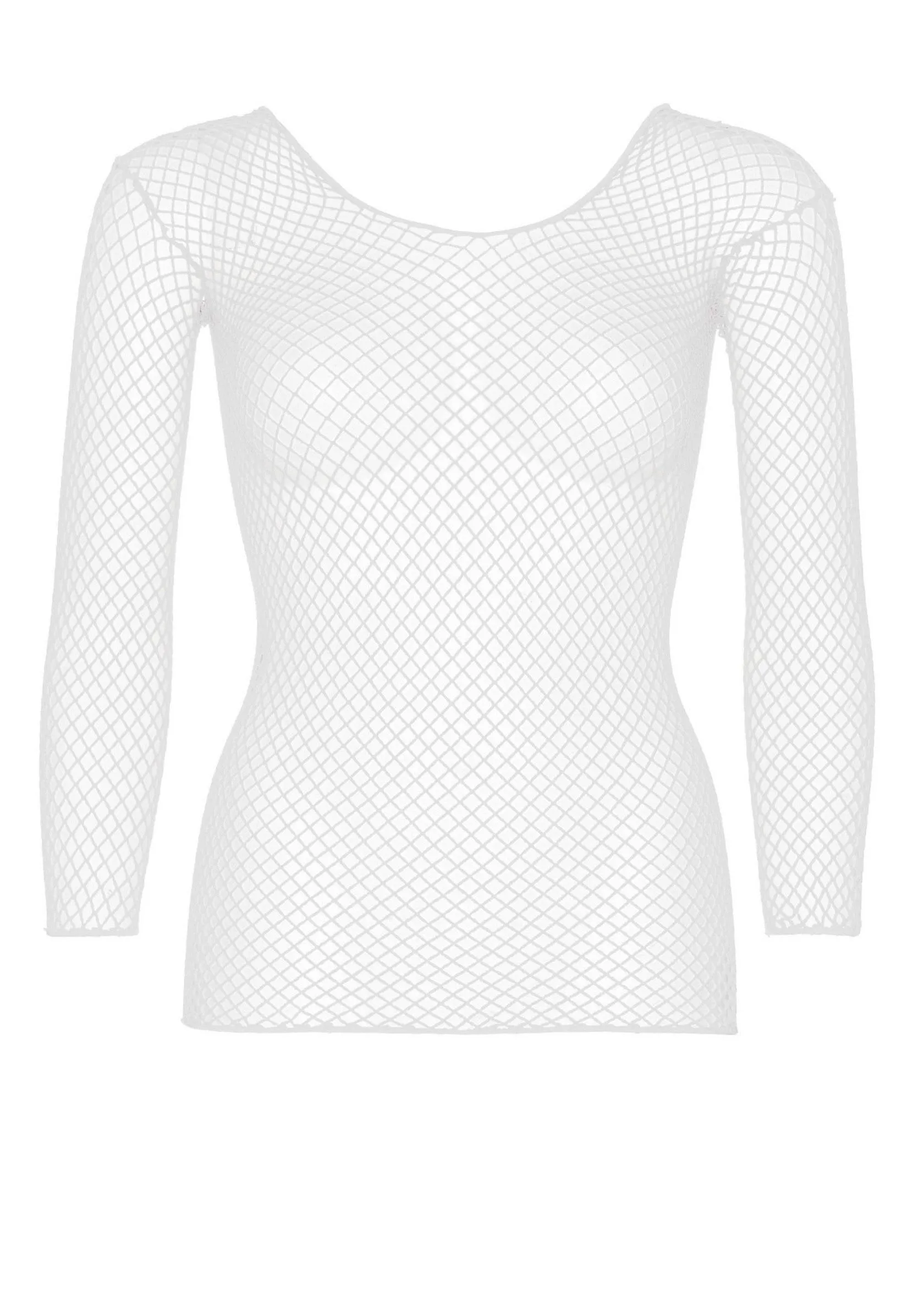 Elastane Long Sleeved Fishnet Shirt