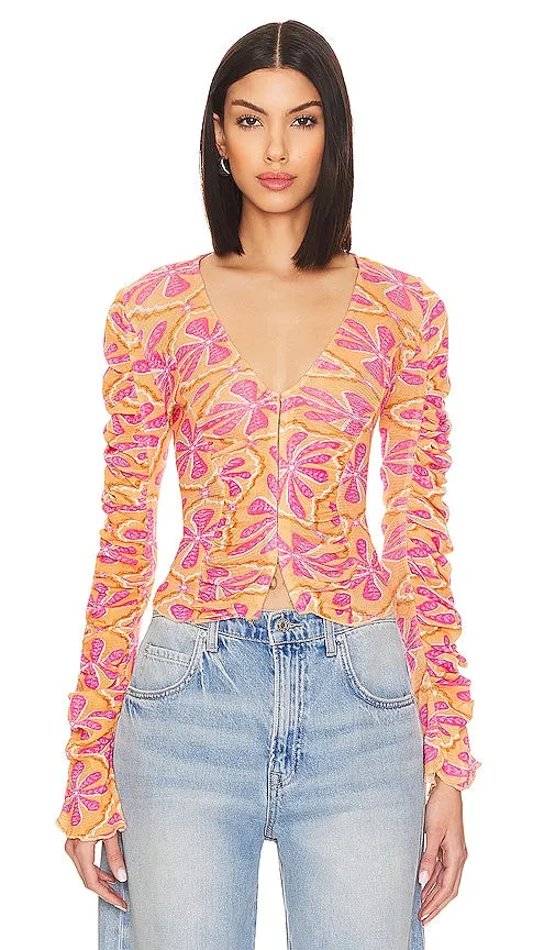 Free People Through The Meadow Top in Orange