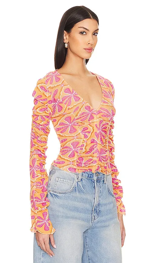 Free People Through The Meadow Top in Orange