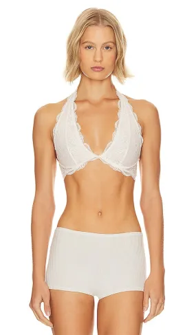 Free People x Intimately FP Last Dance Lace Halter In Ivory in Ivory