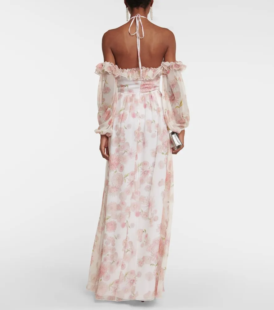 Giambattista Valli Off-the-shoulder floral silk gown