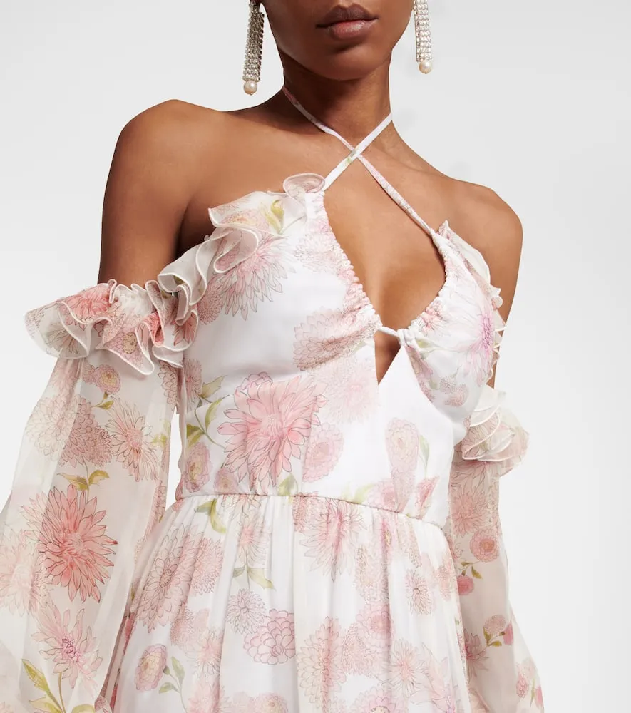 Giambattista Valli Off-the-shoulder floral silk gown