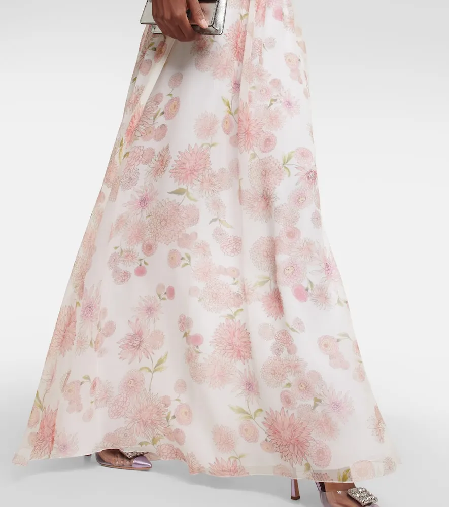 Giambattista Valli Off-the-shoulder floral silk gown