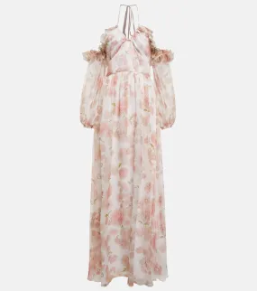 Giambattista Valli Off-the-shoulder floral silk gown