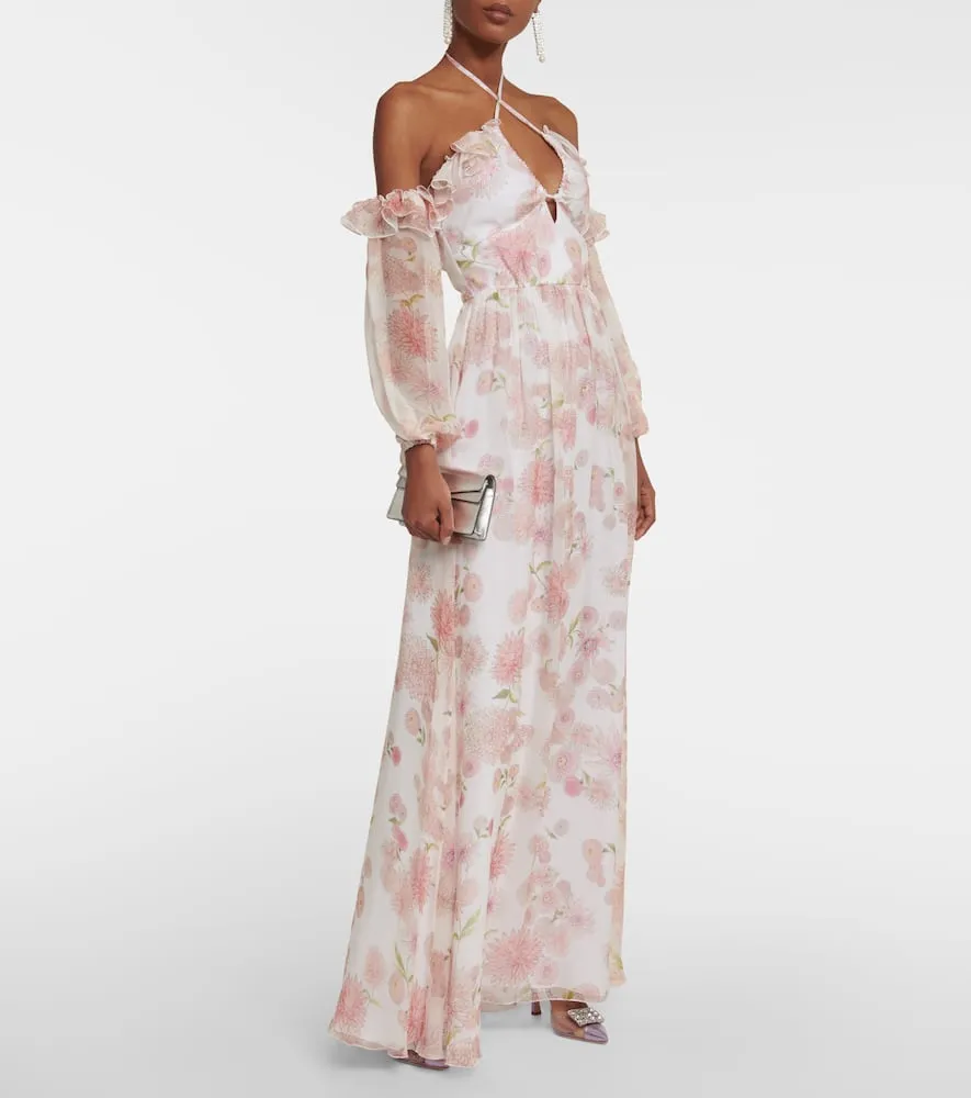 Giambattista Valli Off-the-shoulder floral silk gown