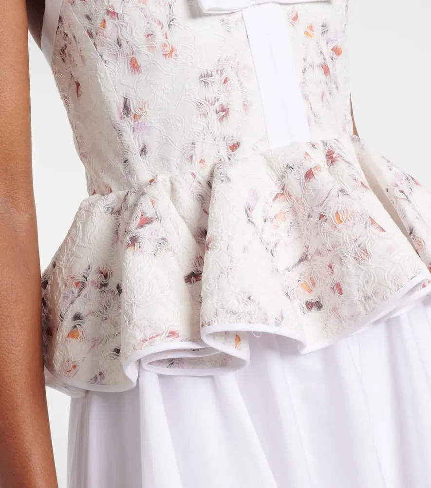 Giambattista Valli Ruffled floral lace gown
