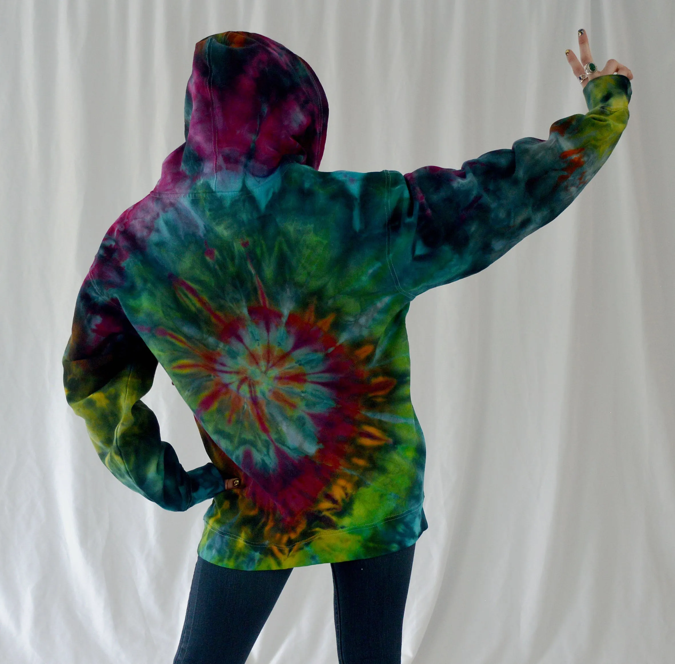 Hoodie | Teal Rainbow