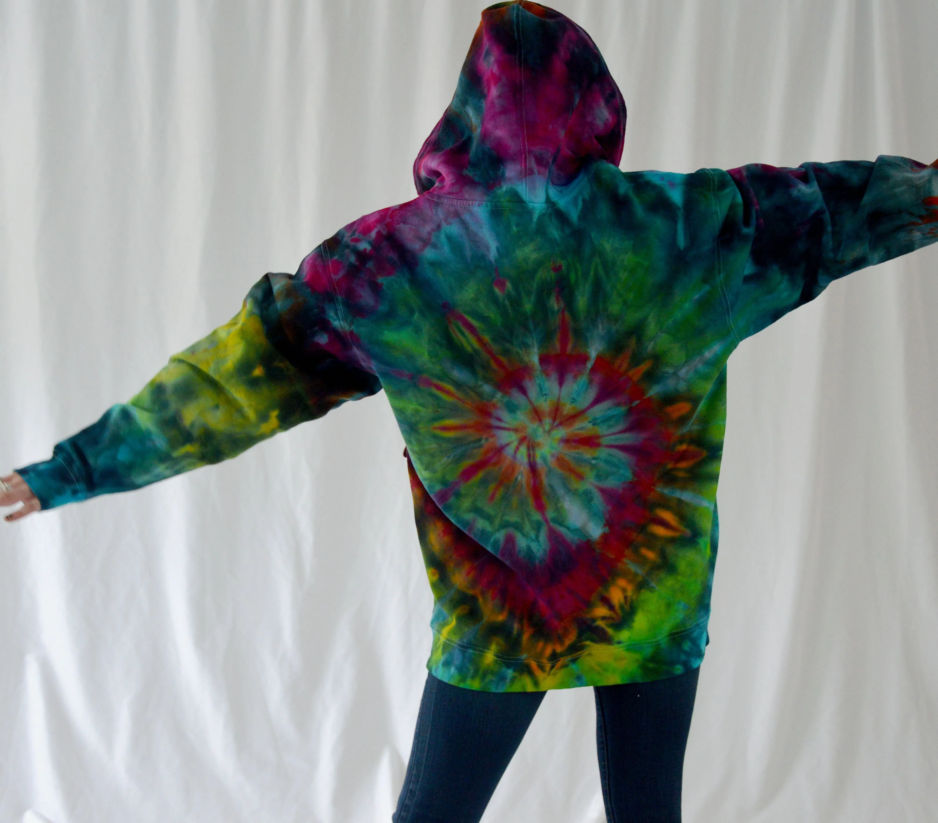 Hoodie | Teal Rainbow