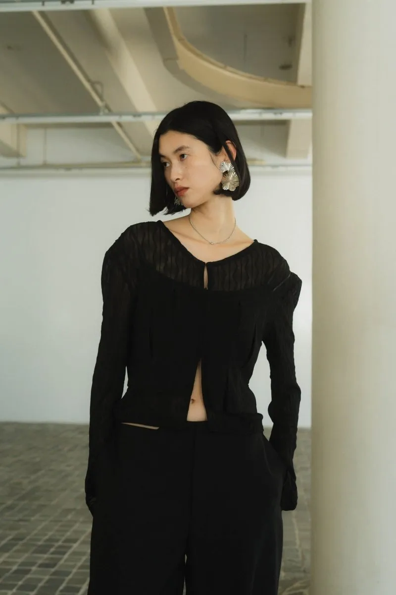 layered sheer tops/2color