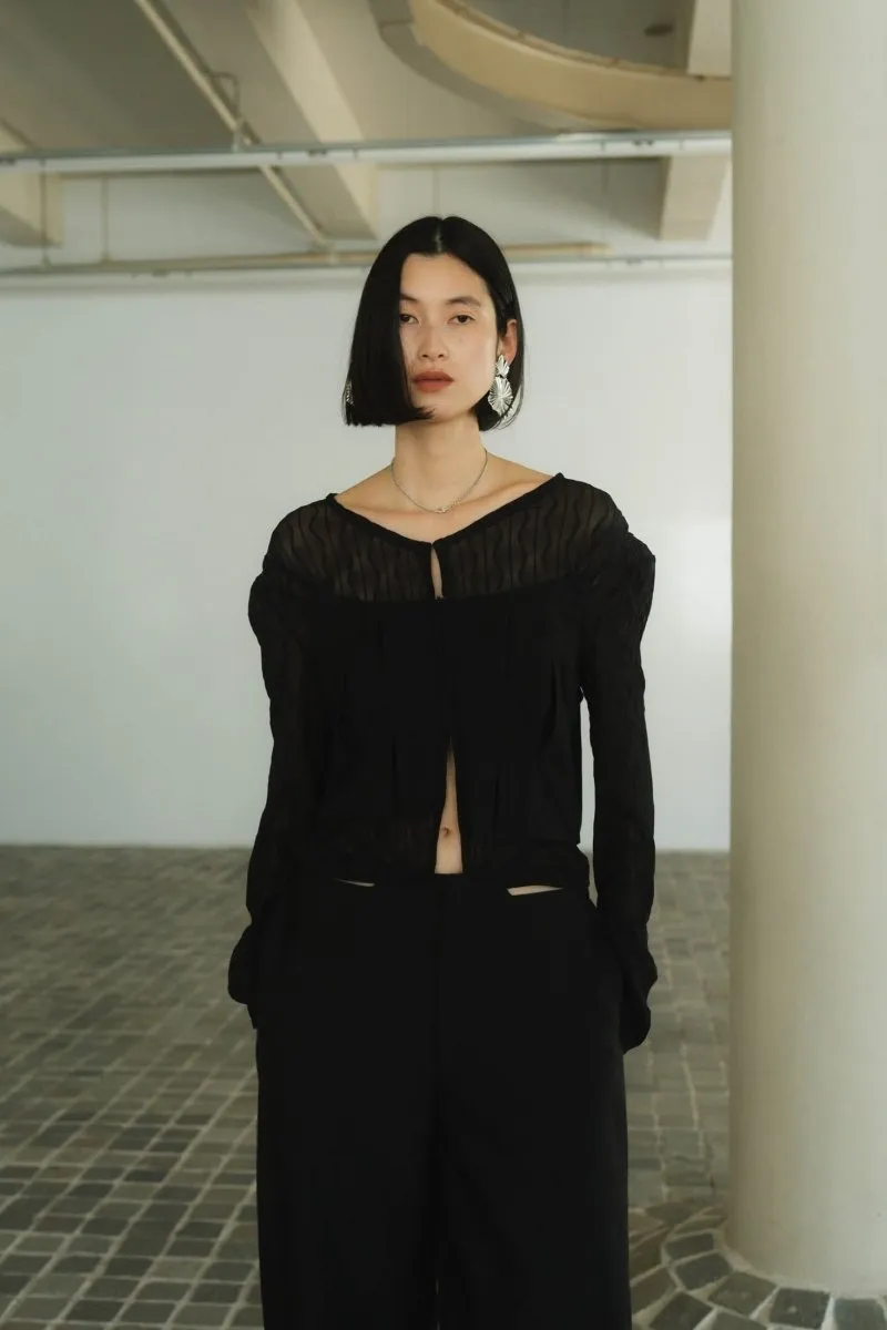 layered sheer tops/2color