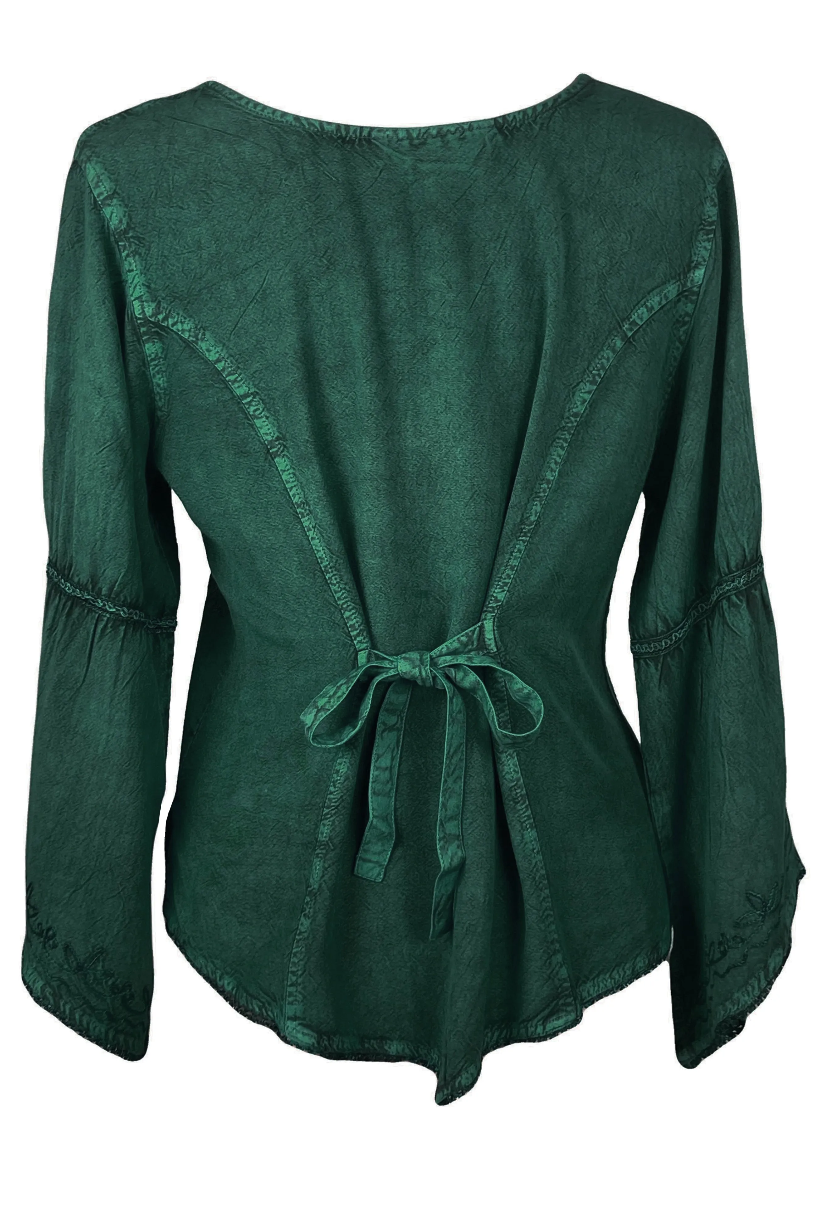 Rich Exotic Gothic Rayon Velvet Button Down Blouse Velvet Embroidered Top Blouse