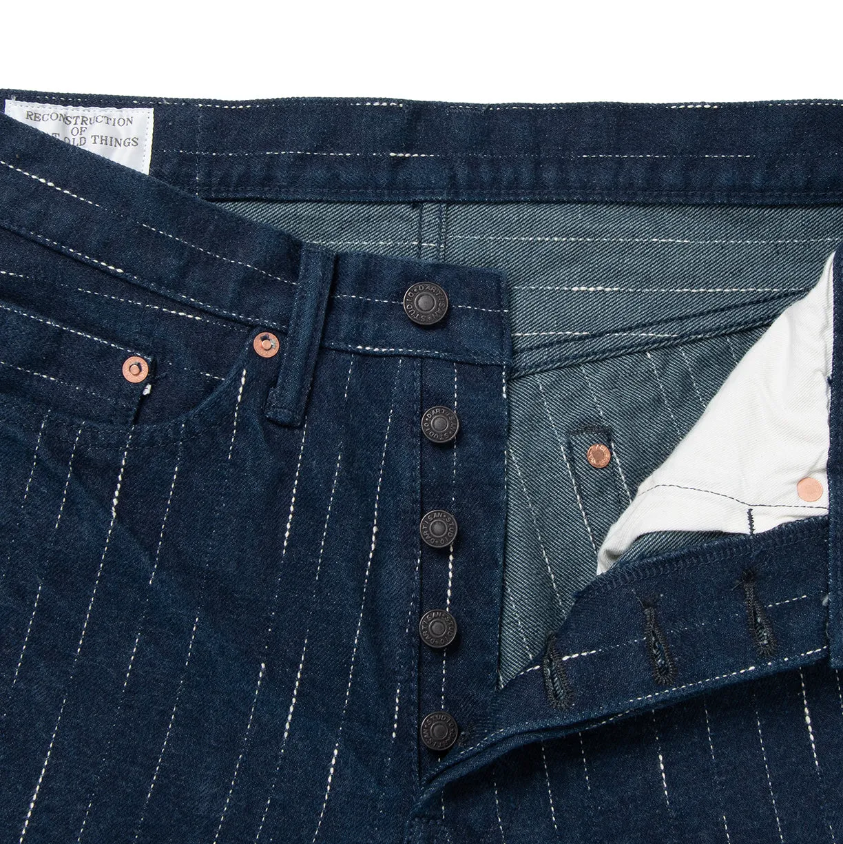 Studio D'Artisan Indigo "Rain" Kasuri Selvedge Jeans (Tapered)