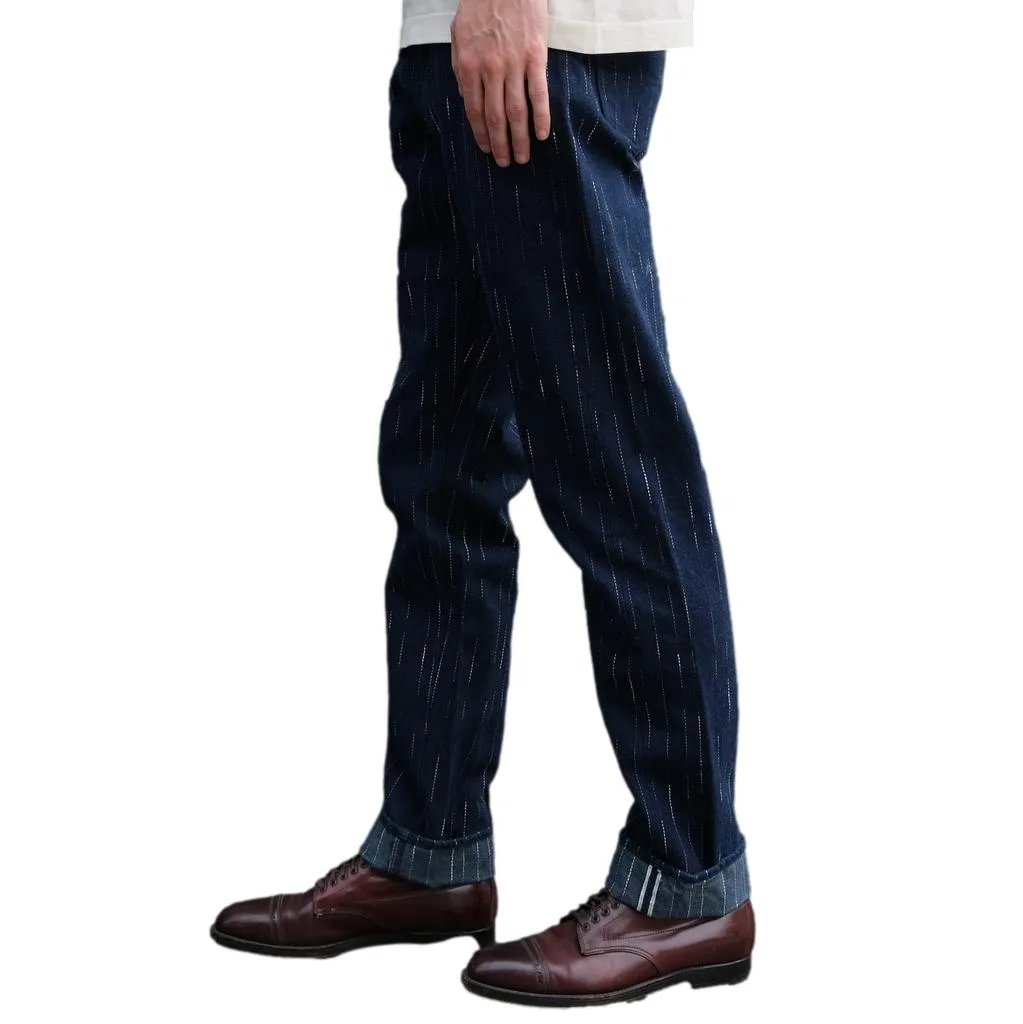 Studio D'Artisan Indigo "Rain" Kasuri Selvedge Jeans (Tapered)