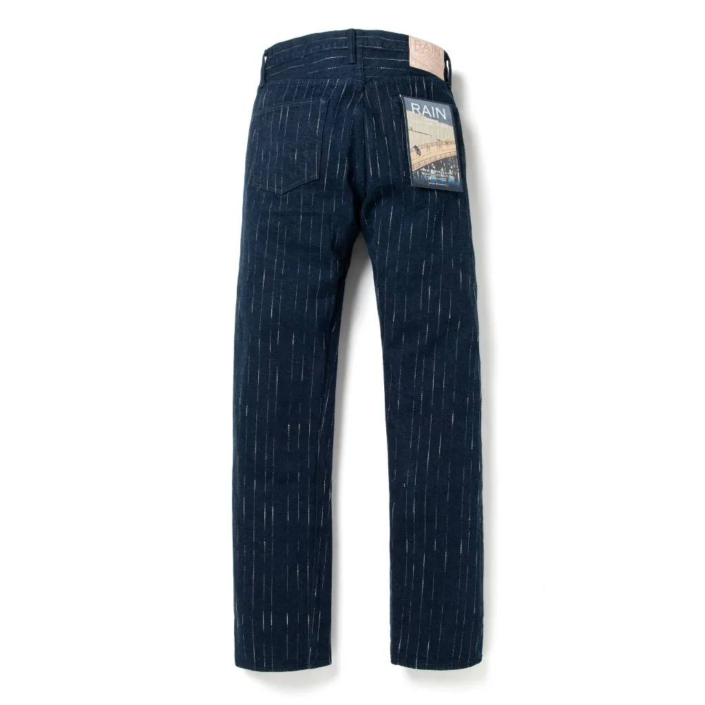 Studio D'Artisan Indigo "Rain" Kasuri Selvedge Jeans (Tapered)
