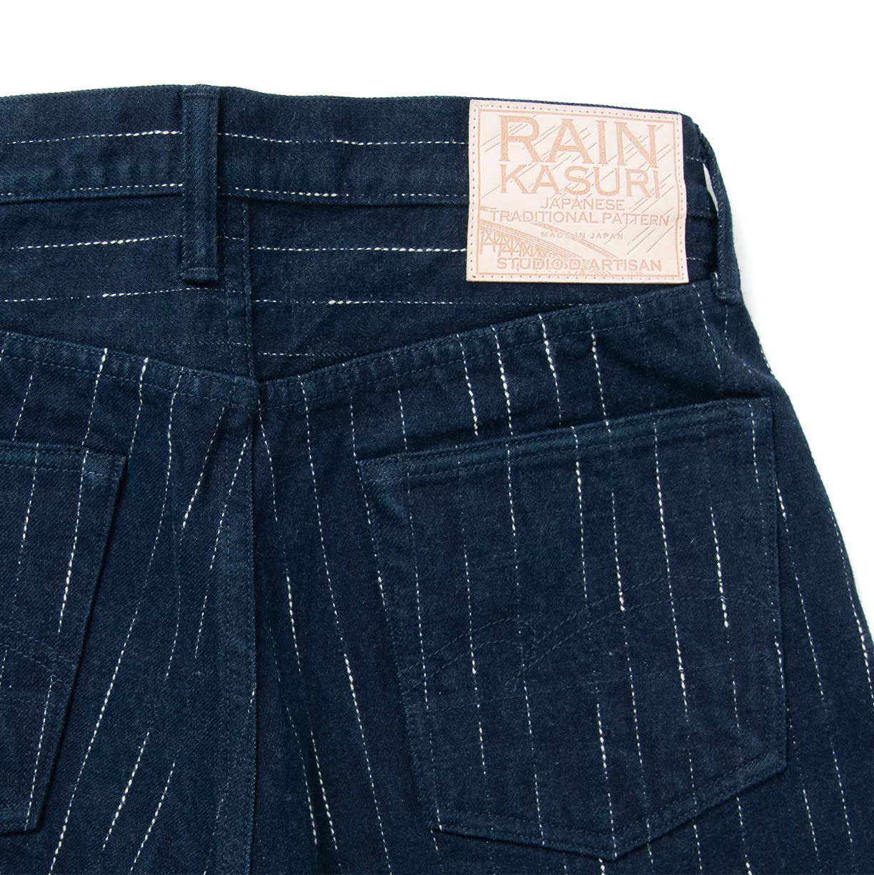 Studio D'Artisan Indigo "Rain" Kasuri Selvedge Jeans (Tapered)