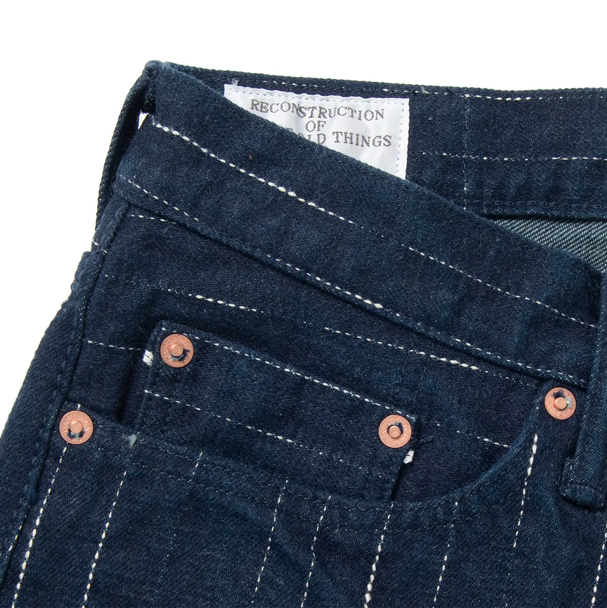 Studio D'Artisan Indigo "Rain" Kasuri Selvedge Jeans (Tapered)