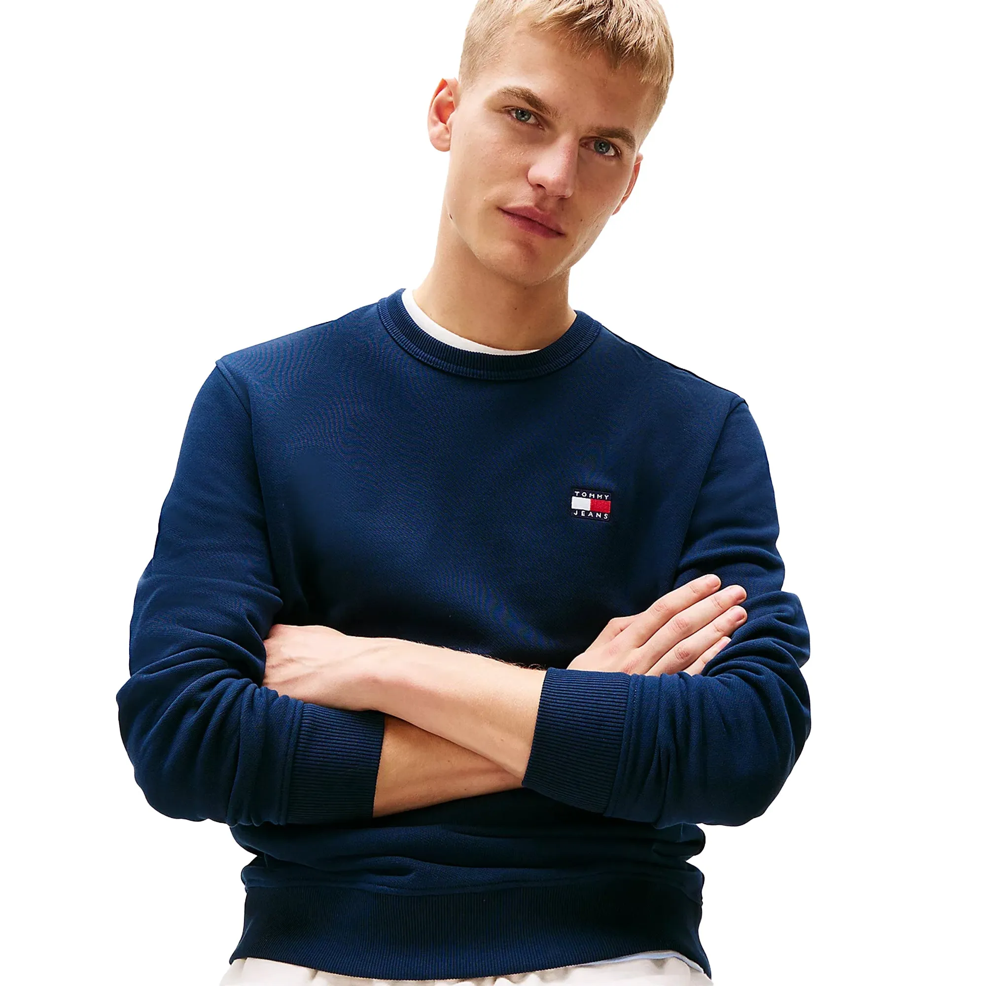 Tommy Jeans Reg Logo Badge Sweatshirt Dark Night Navy