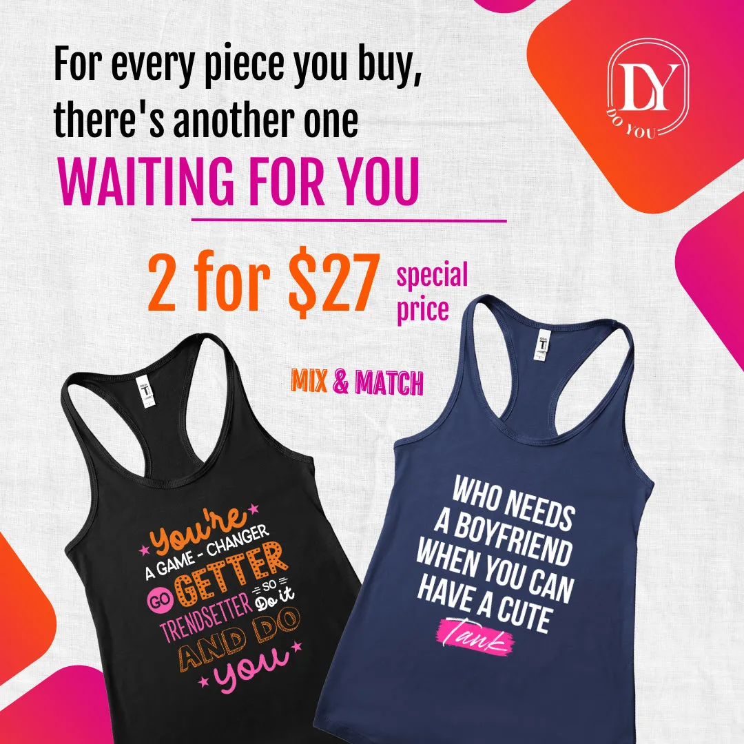Versatile Racerback Cut Tank Top